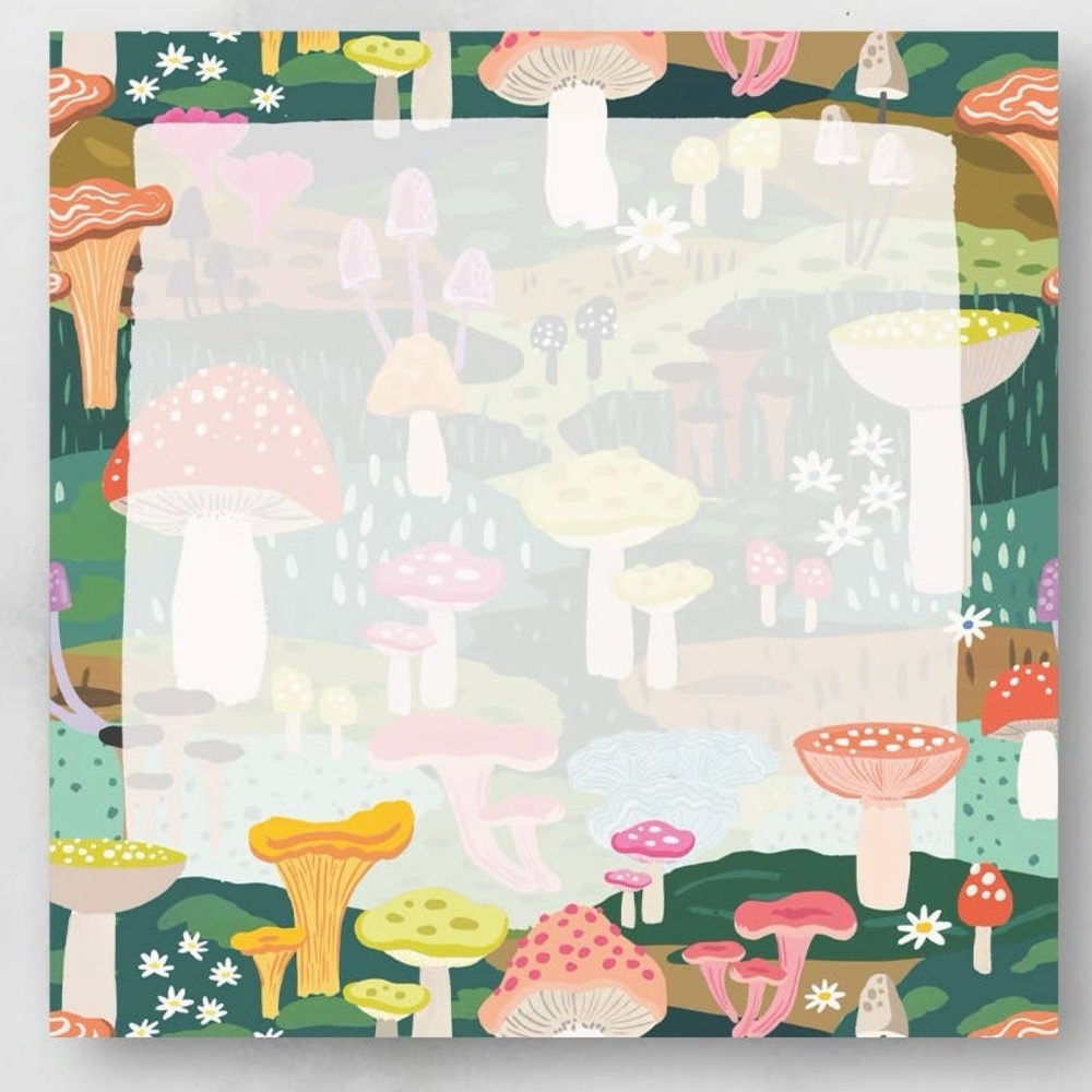 Idlewild Co Mushroom Jumbo Desk Pad 200 Pages Whimsical Fairy Office Stationery